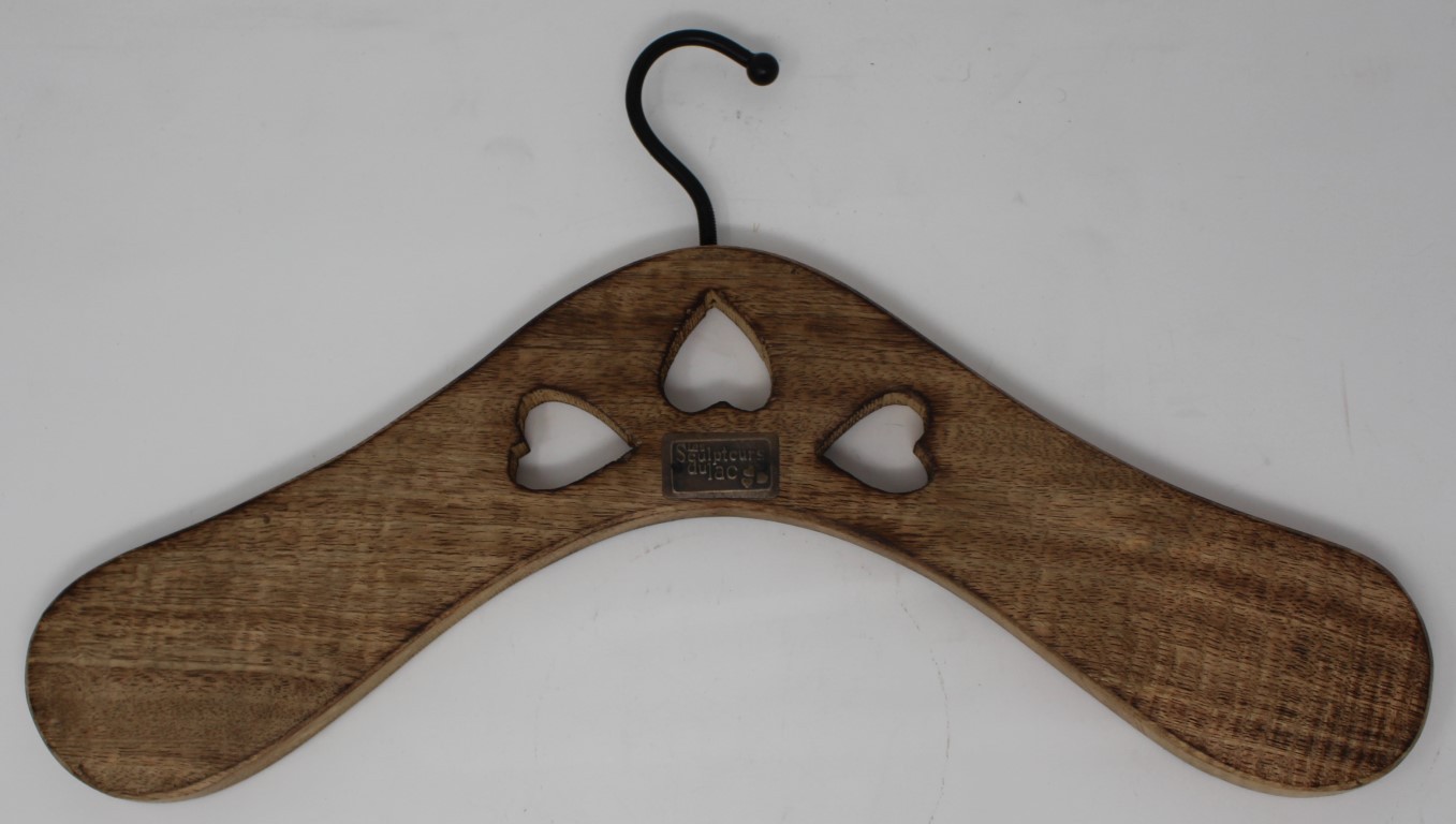 Cintre En Bois Deco Coeurs Style Montagne A Seulement 7 90