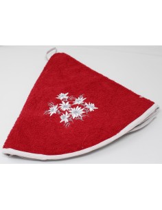 Torchon rond EDELWEISS ROUGE 